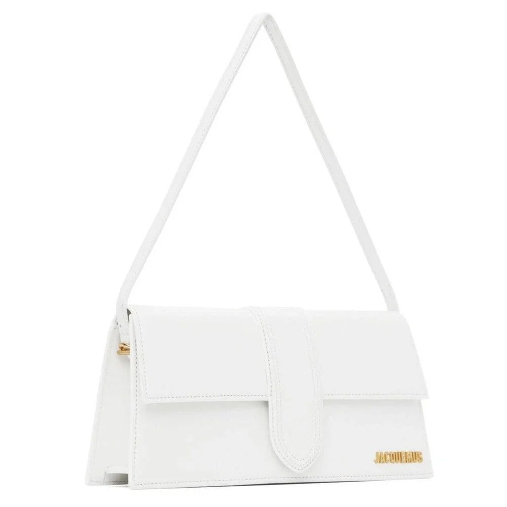 NEW Jacquemus Le Bambino Long Leather Shoulder Bag White Authentic NWT! - Picture 3 of 9